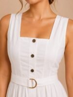 VESTIDO DE NOVIA CIVIL ELEGANTE TALLA M – USA - Imagen 3
