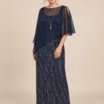 VESTIDO DE FIESTA MADRE DE NOVIOS 2 PIEZAS - TALLA  40  – USA
