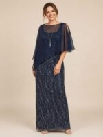 VESTIDO DE FIESTA MADRE DE NOVIOS 2 PIEZAS - TALLA  40  – USA