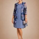 VESTIDO DE FIESTA MADRE DE NOVIOS 2 PIEZAS TALLA M – MARCA R&M RICHARDS – USA