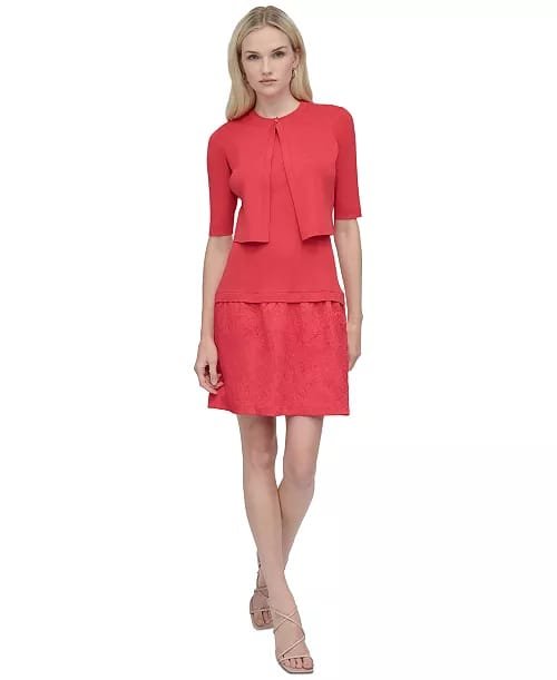 68067065-f74c-4a12-b667-eed0220ae0a8 VESTIDO COCTEL MUJER FORMAL TALLA S - M // USA MARCA DONNA KARAN NEW YORK - Imagen 1