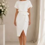 VESTIDO DE NOVIA CIVIL ELEGANTE TALLA  S- L – USA MARCA KENSIE