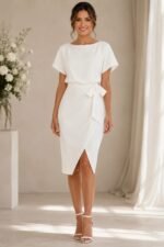 VESTIDO DE NOVIA CIVIL ELEGANTE TALLA  S- L – USA MARCA KENSIE