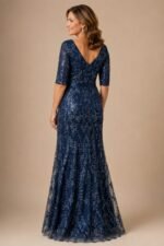 VESTIDO DE FIESTA ELEGANTE MADRE DE NOVIOS TALLA L-XL – MARCA OLEG CASSINI – USA - Imagen 2