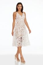 VESTIDO DE NOVIA CIVIL ELEGANTE TALLA  XL – USA MARCA DRESS THE POPULATION - Imagen 3