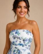 VESTIDO DE FIESTA TALLA M – MACYS MARCA EMERALD SUNDAE – USA - Imagen 4