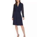 VESTIDO COCTEL MUJER FORMAL TALLA M // USA MARCA CALVIN KLEIN