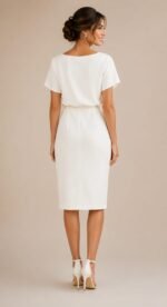 VESTIDO DE NOVIA CIVIL ELEGANTE TALLA  S- L – USA MARCA KENSIE - Imagen 3