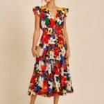 VESTIDO MUJER FLORAL VINCE CAMUTO TALLA 38 // USA