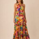 VESTIDO MUJER FLORAL SMK TALLA S // USA