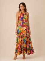 VESTIDO MUJER FLORAL SMK TALLA S // USA