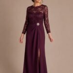 VESTIDO DE FIESTA ELEGANTE MADRE DE NOVIOS TALLA M/L – MARCA OLEG CASSINI – USA